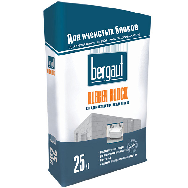 Смесь монтажно-кладочная Bergauf Kleben Block, 25 кг
