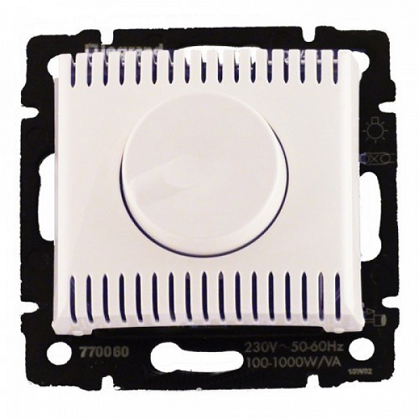 Светорегулятор поворотный 100-1000Вт Legrand Valena 770060 (белый)