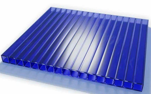 Поликарбонат сотовый Wöggel 2100х12000 мм (синий), толщина 10 мм