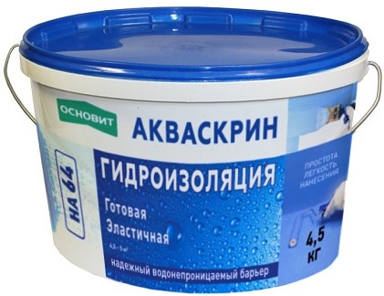 Гидроизоляционный состав Основит Акваскрин HА64, 4.5 кг