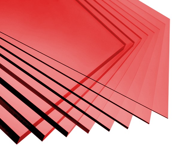 Поликарбонат монолитный Borrex 2050х3050 мм (красный), толщина 10 мм