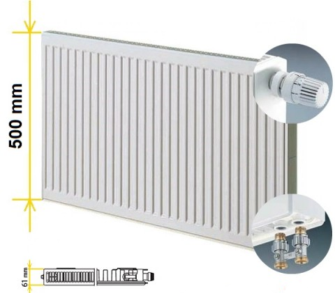 Радиатор стальной Kermi панельный FTV 11 с нижним подключением, 500х1200 мм