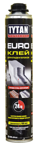 Клей-пена для кладки блоков Tytan Professional Euro, 870 мл