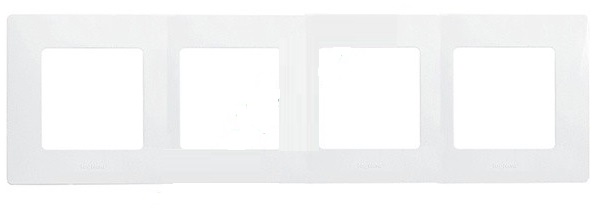 Рамка декоративная четырехместная Legrand Etika 672504 (белая)