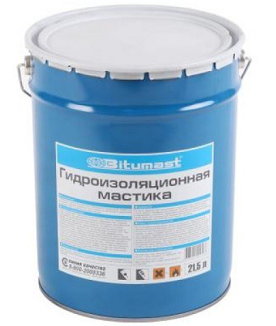 Мастика битумная гидроизоляционная Bitumast, 21.5 л