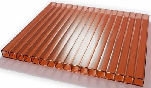 Поликарбонат сотовый Wöggel 2100х12000 мм (коричневый), толщина 10 мм