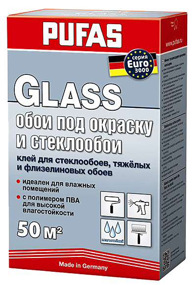 Обойный клей Pufas Glass для стеклообоев, 500 г