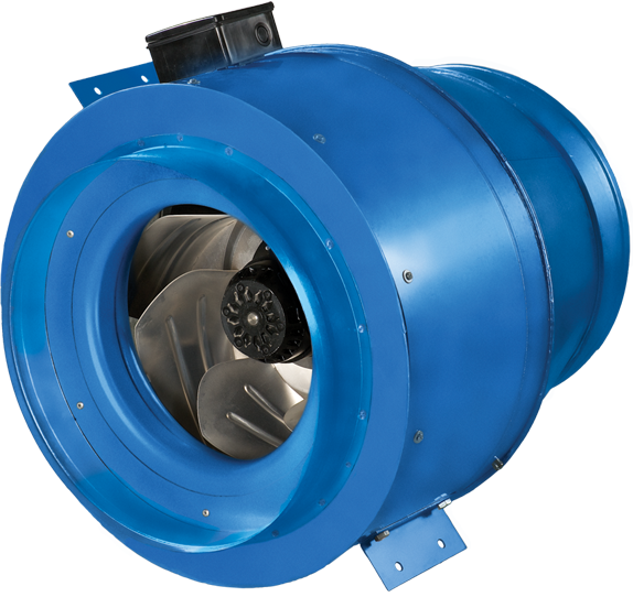 Вентилятор канальный Вентс ВКМ 355 Б (синий), диаметр 355 мм