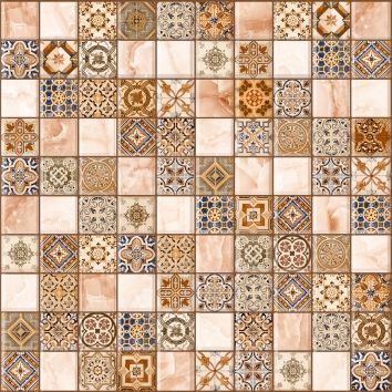LB-Ceramics Орнелла 5032-0199 арт-мозаика (коричневая), 30х30 см