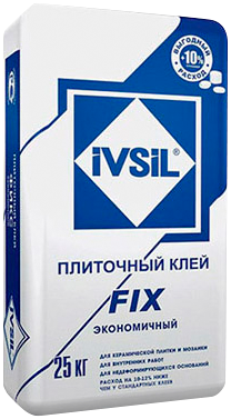 Клей для плитки Ivsil Fix экономичный, 25 кг