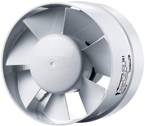 Вентилятор канальный осевой РВС Электра 125 (белый), диаметр 125 мм