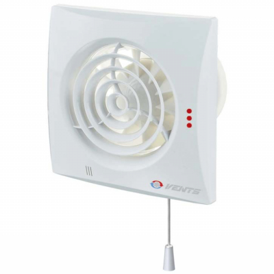 Вентилятор вытяжной Вентс Квайт В с тяговым выключателем (белый), 100 мм