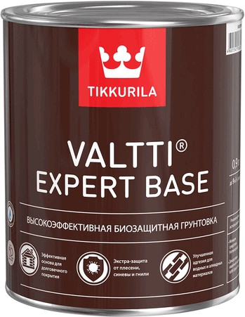 Грунт-антисептик по дереву Tikkurila Valtti Expert Base (прозрачный), 2.7 л