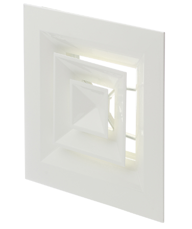 Диффузор потолочный квадратный ДП4 (белый), 300х300 мм