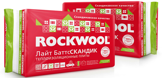 Минеральная вата Rockwool Лайт Баттс Скандик 800x600 толщина 50 мм (12 плит в упаковке)