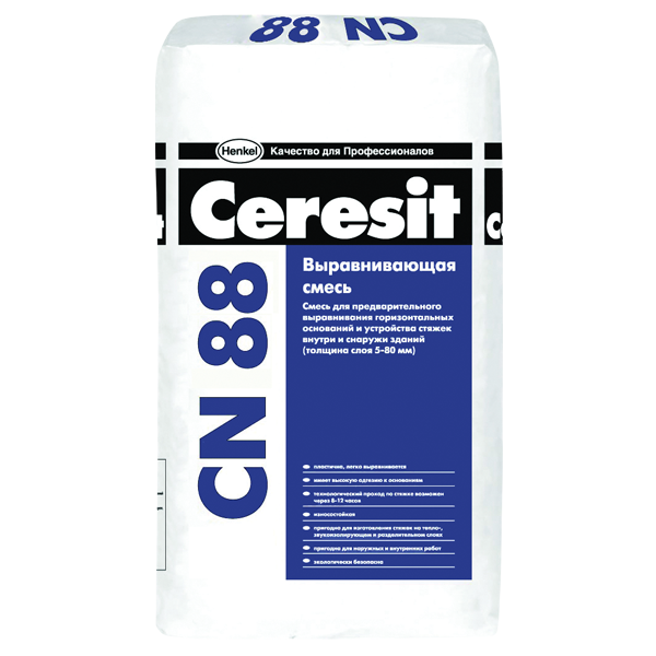 Ровнитель для пола высокопрочный Ceresit CN 88, 25 кг
