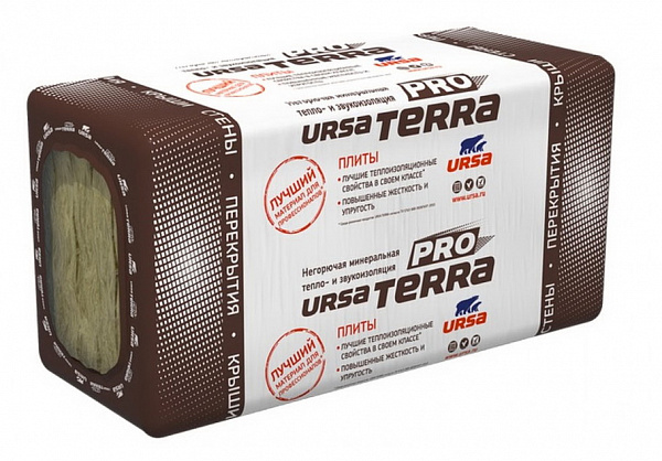 Минеральная вата Ursa Terra 36 PN PRO 1250х610 мм, толщина 100 мм (5 шт/3.81 м²)