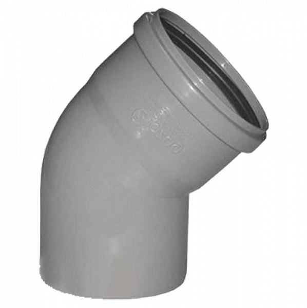 Отвод канализационный, диаметр 110 мм (угол 30°)