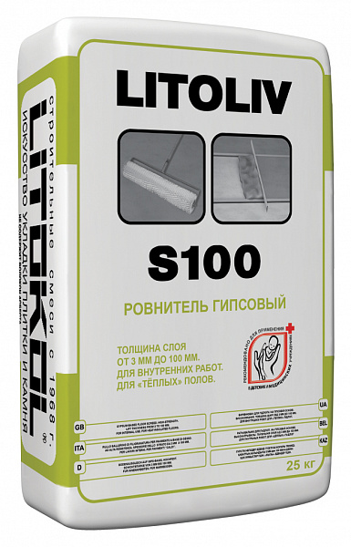 Ровнитель для пола Litokol Litoliv S100, 25 кг