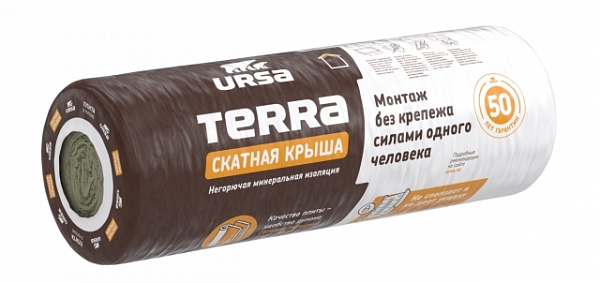 Утеплитель Ursa Terra 35QN 3900х1200 мм, толщина 150 мм (4.68 м²)