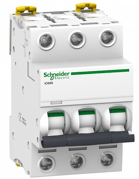 Выключатель автоматический 3P Schneider Electric Acti 9 iC60N, номинал 10А, тип C
