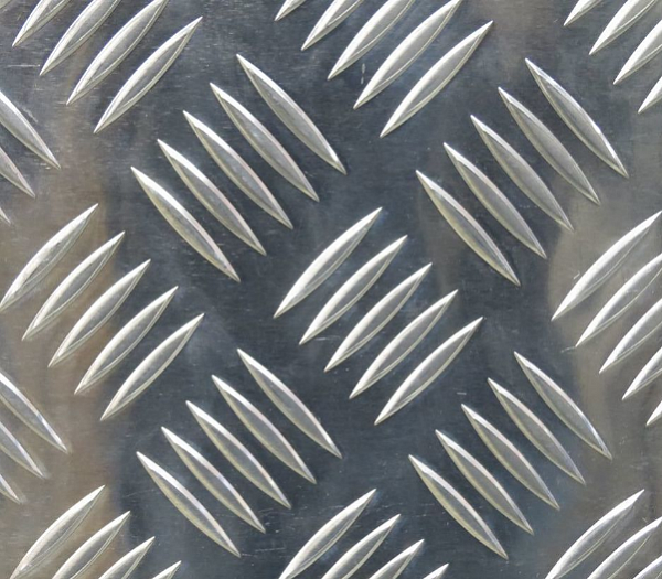 Лист алюминиевый рифленый (квинтет) 1200х600 мм, толщина 1.5 мм