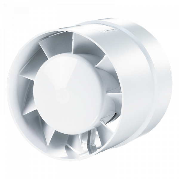 Вентилятор канальный осевой Вентс ВКО Турбо (белый), диаметр 100 мм