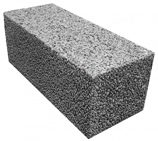 Блок керамзитный полнотелый, 390х190х188 мм