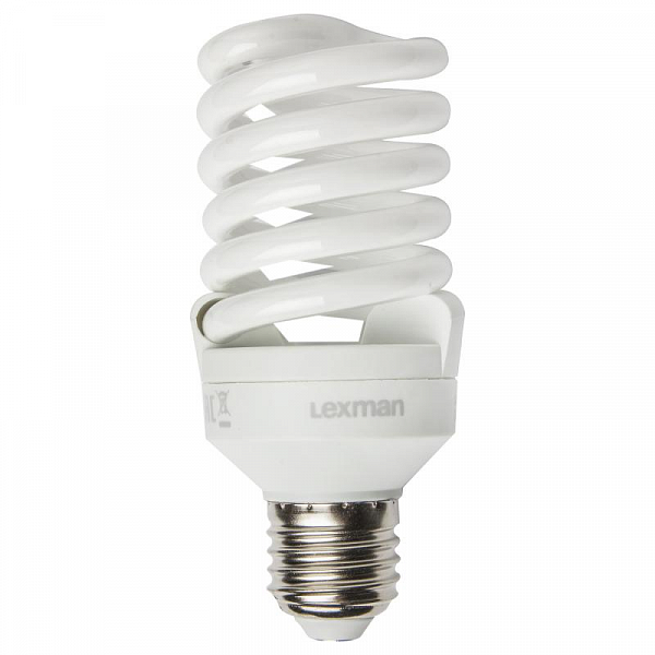 Лампа энергосберегающая спираль E27 (свет теплый), мощность 20 Вт