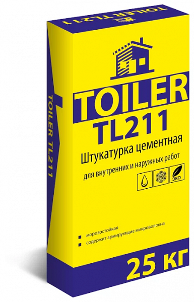 Штукатурка цементная Toiler TL211, 25 кг