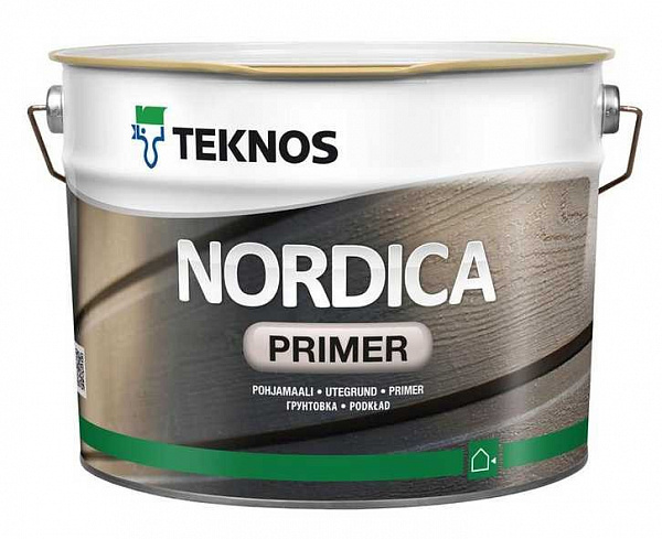 Грунтовочная краска по дереву алкидная Teknos Nordica Primer (белая), 2.7 л