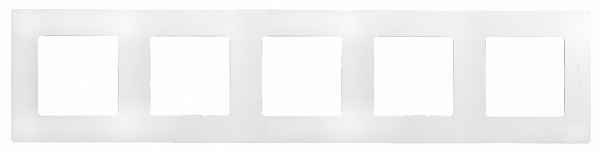 Рамка декоративная пятиместная универсальная Legrand Etika (белая)