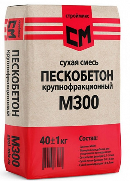 Пескобетон СтройМикс М300, 40 кг
