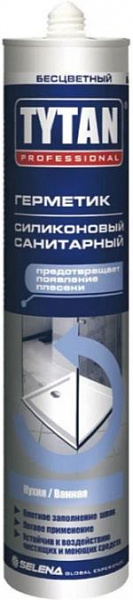 Герметик силиконовый санитарный Tytan Professional (бесцветный), 310 мл
