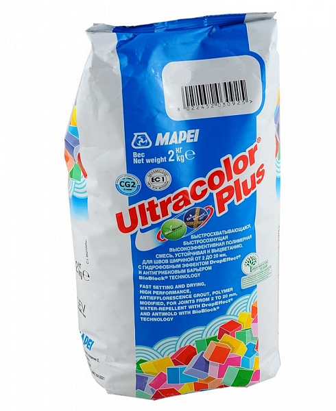 Затирка Mapei Ultracolor Plus 100 (белая), 2 кг