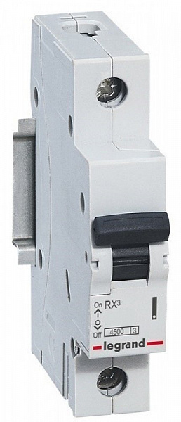 Выключатель автоматический 1P Legrand RX3, номинал 10А, тип C