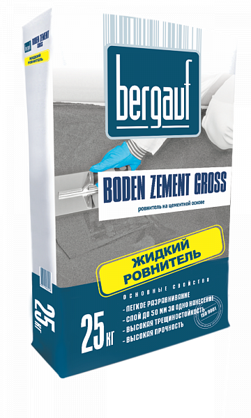 Ровнитель для пола Bergauf Boden Zement Gross, 25 кг