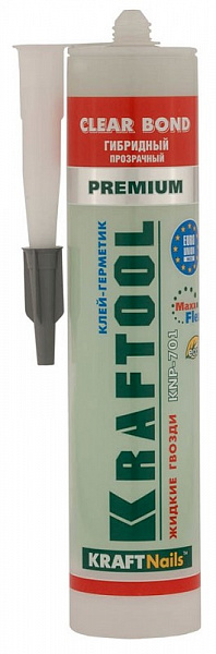Клей монтажный гибридный Kraftool KraftNails Premium Panelling KNP-701 (прозрачный), 310 мл