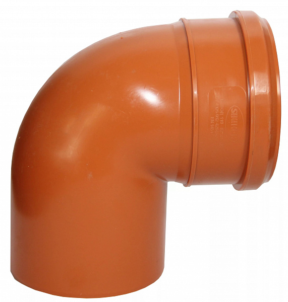 Отвод канализационный наружный, диаметр 160 мм (угол 87.5°)
