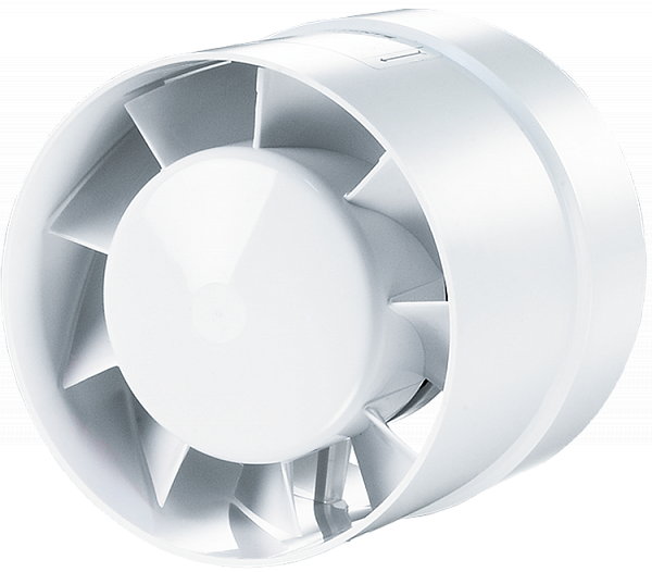 Вентилятор канальный осевой Домовент 125 ВКО (белый), диаметр 125 мм