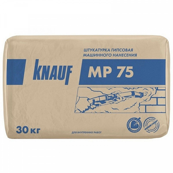 Штукатурка гипсовая для машинного нанесения Кнауф / Knauf МП-75 (белый), 30 кг