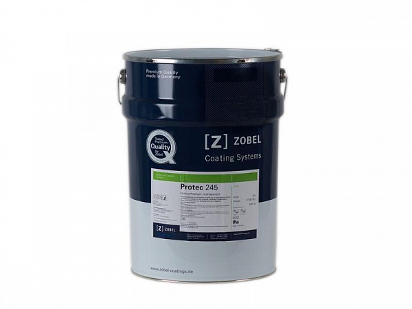 Грунт-антисептик по дереву Zobel Protec 245 для внутренних работ (прозрачный), 5 л