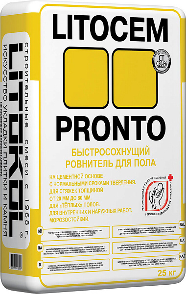 Ровнитель для пола Litokol Litocem Pronto, 25 кг