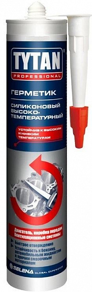 Герметик силиконовый высокотемпературный Tytan Professional (красный), 310 мл