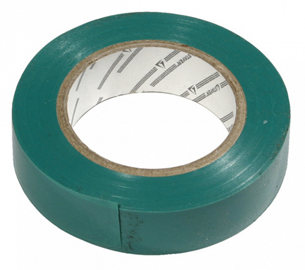 Изолента ПВХ 19 мм (зеленая), длина 20 м