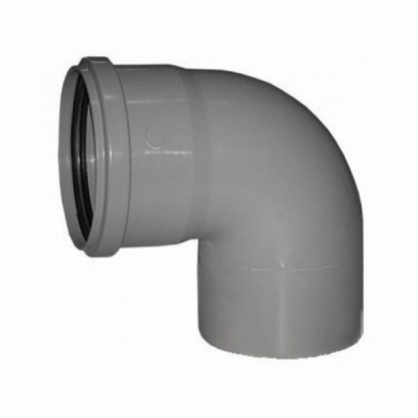 Отвод канализационный, диаметр 110 мм (угол 90°)