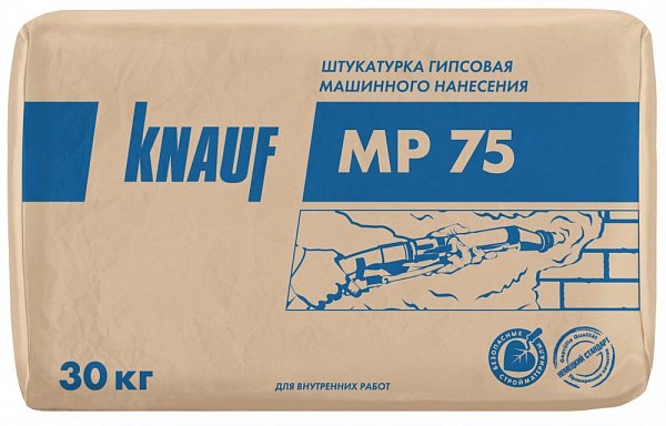 Штукатурка гипсовая для машинного нанесения Кнауф / Knauf МП-75 (серый) 30кг