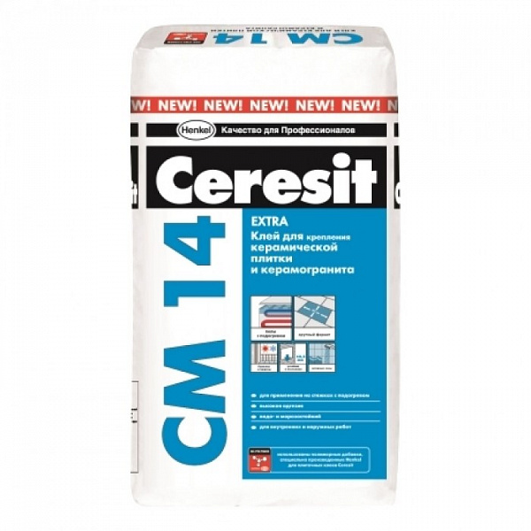 Клей для плитки Ceresit CM 14 Extra, 5 кг