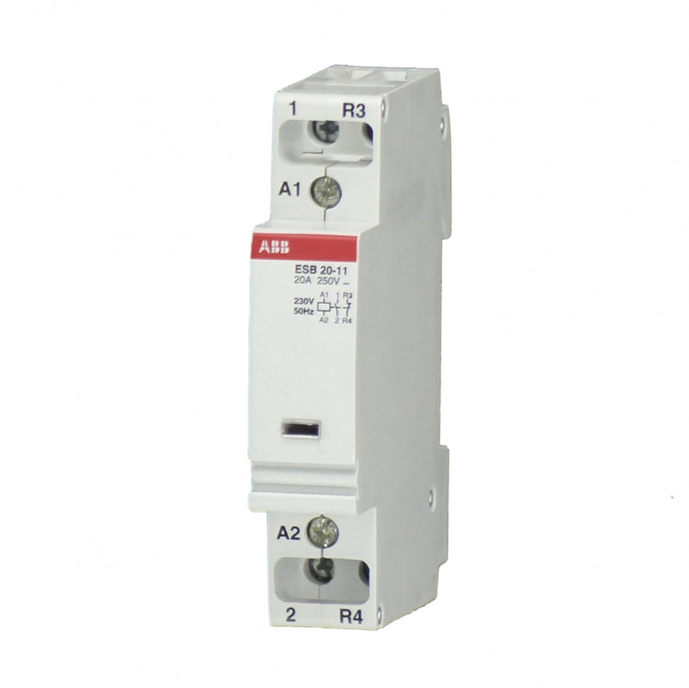 Контактор модульный ABB ESB-20-11 220В, номинальный ток 20А