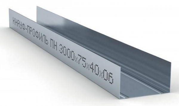 Профиль направляющий ПН-4 75х40х0.6 мм Кнауф, 3 м